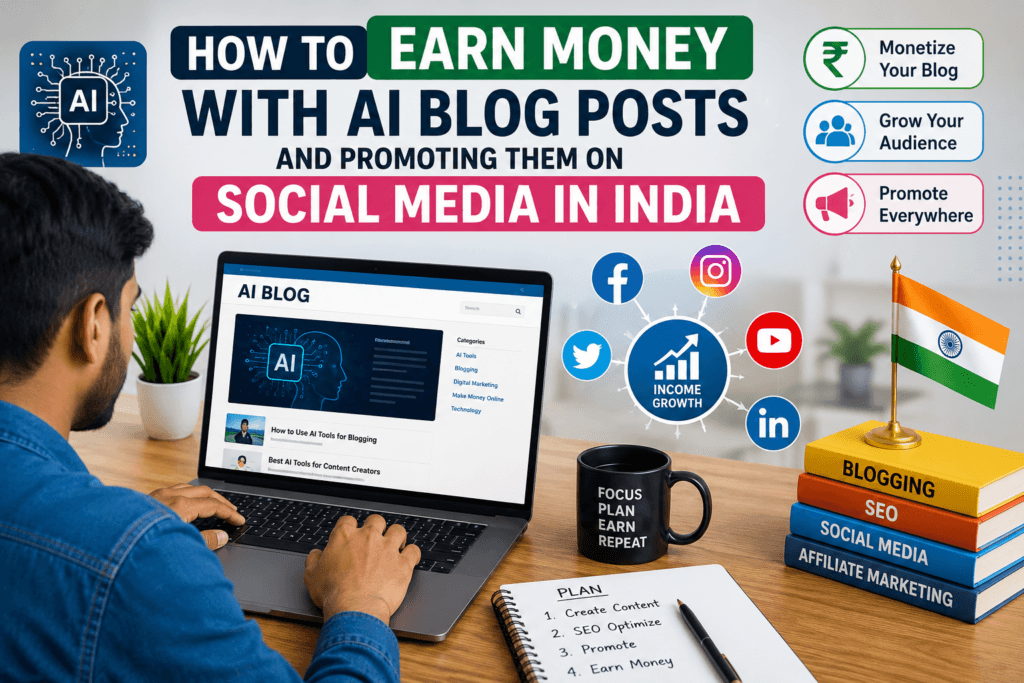 earn money with AI blog posts in India